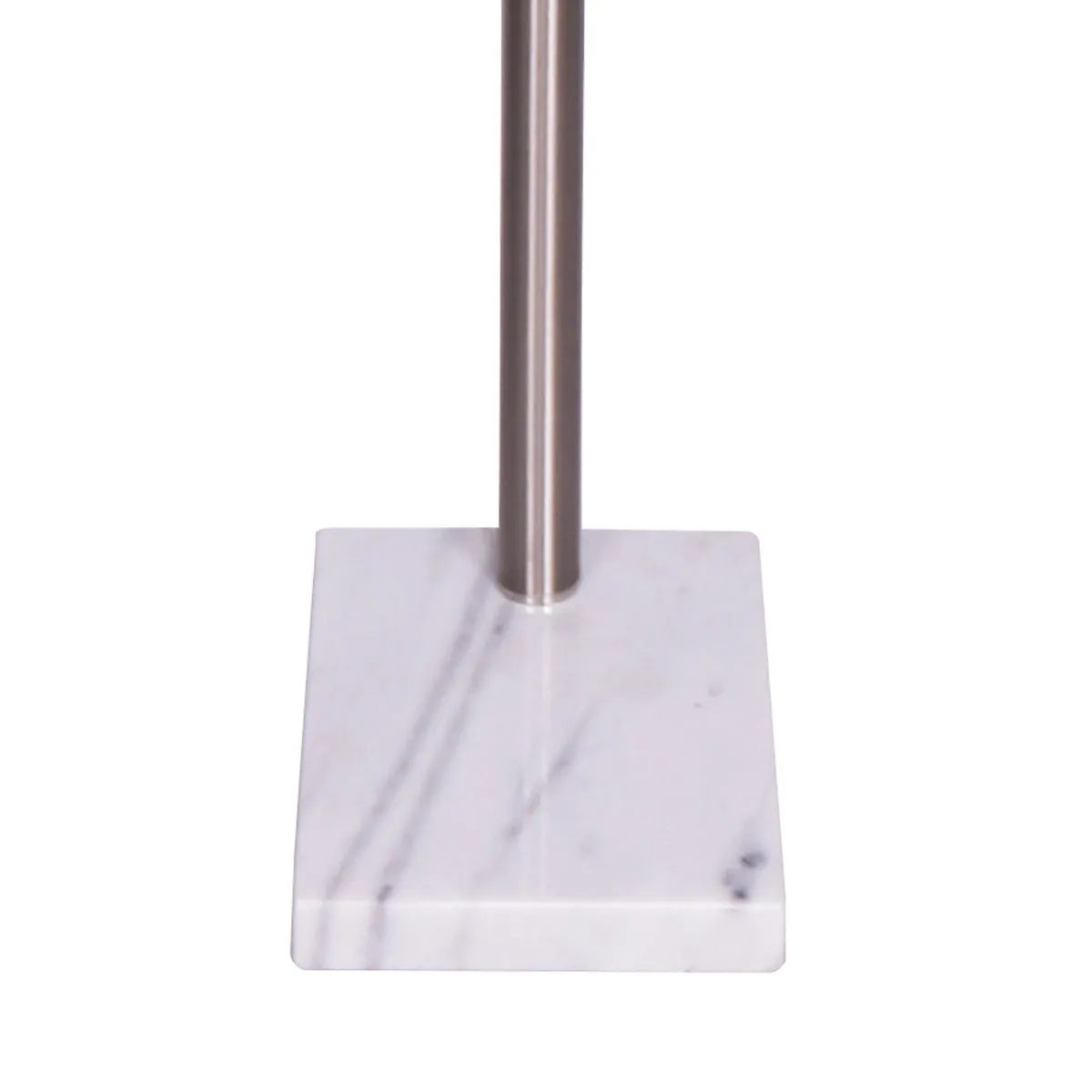 3-Light Metal Arc Floor Lamp | Nickel & Marble Finish, Modern Lighting