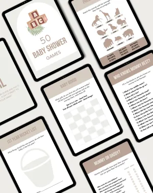 50 Baby Shower Games - Digital Download