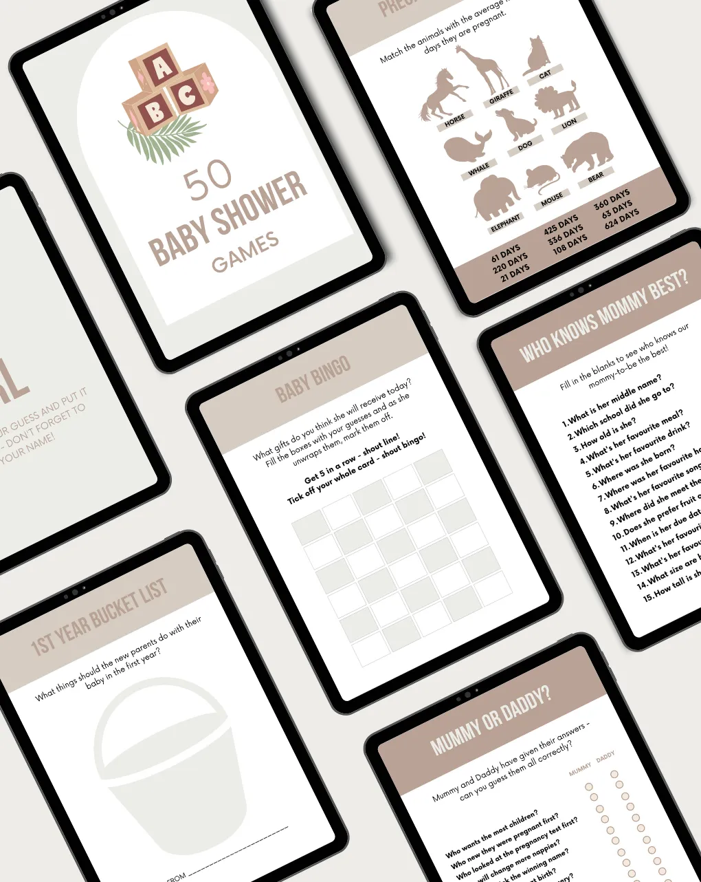50 Baby Shower Games - Digital Download