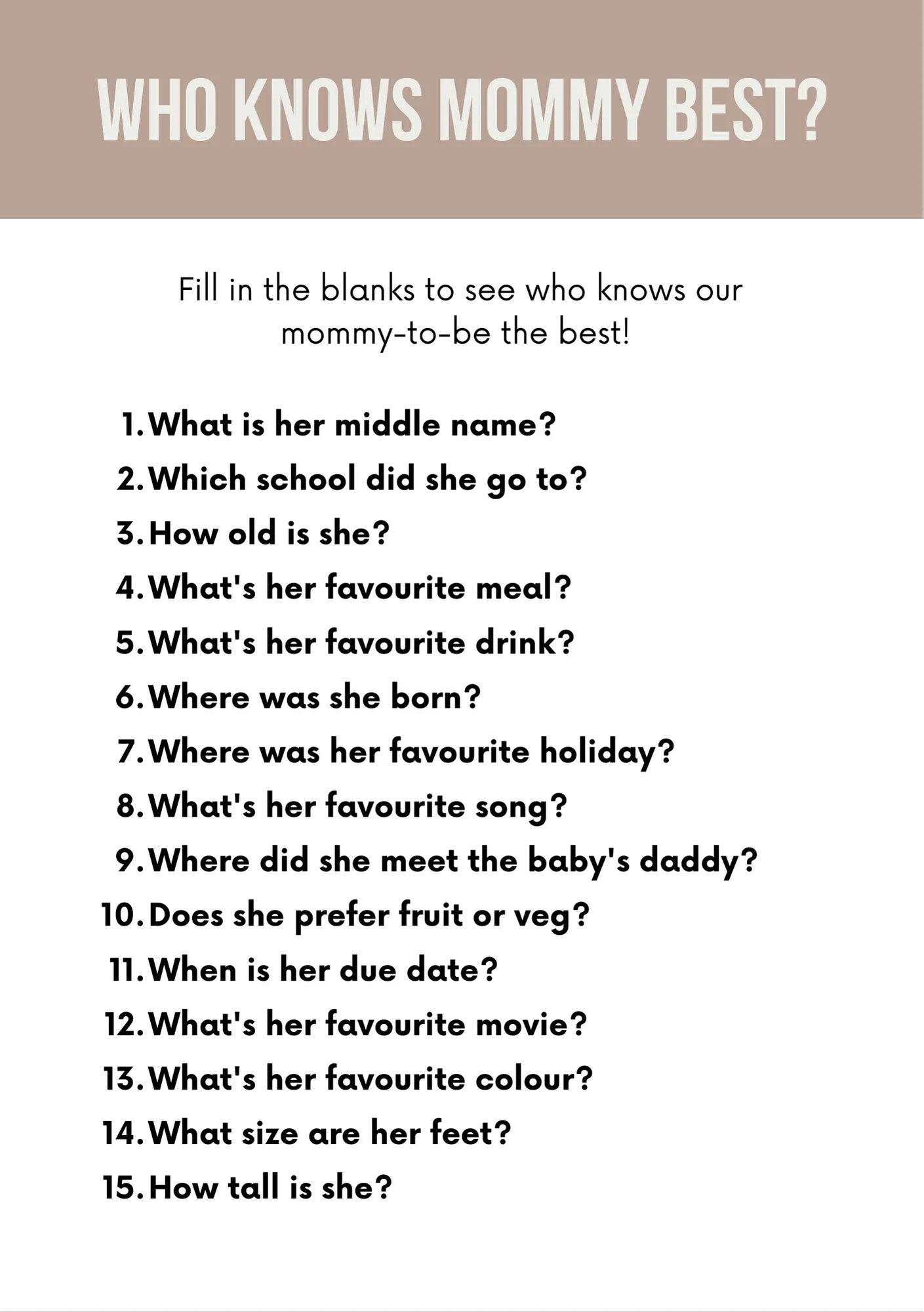 50 Baby Shower Games - Digital Download