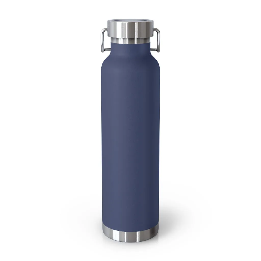 Affirmation Feminist pro choice Copper Vacuum insulated bottle 22oz - I am powerful black with coral