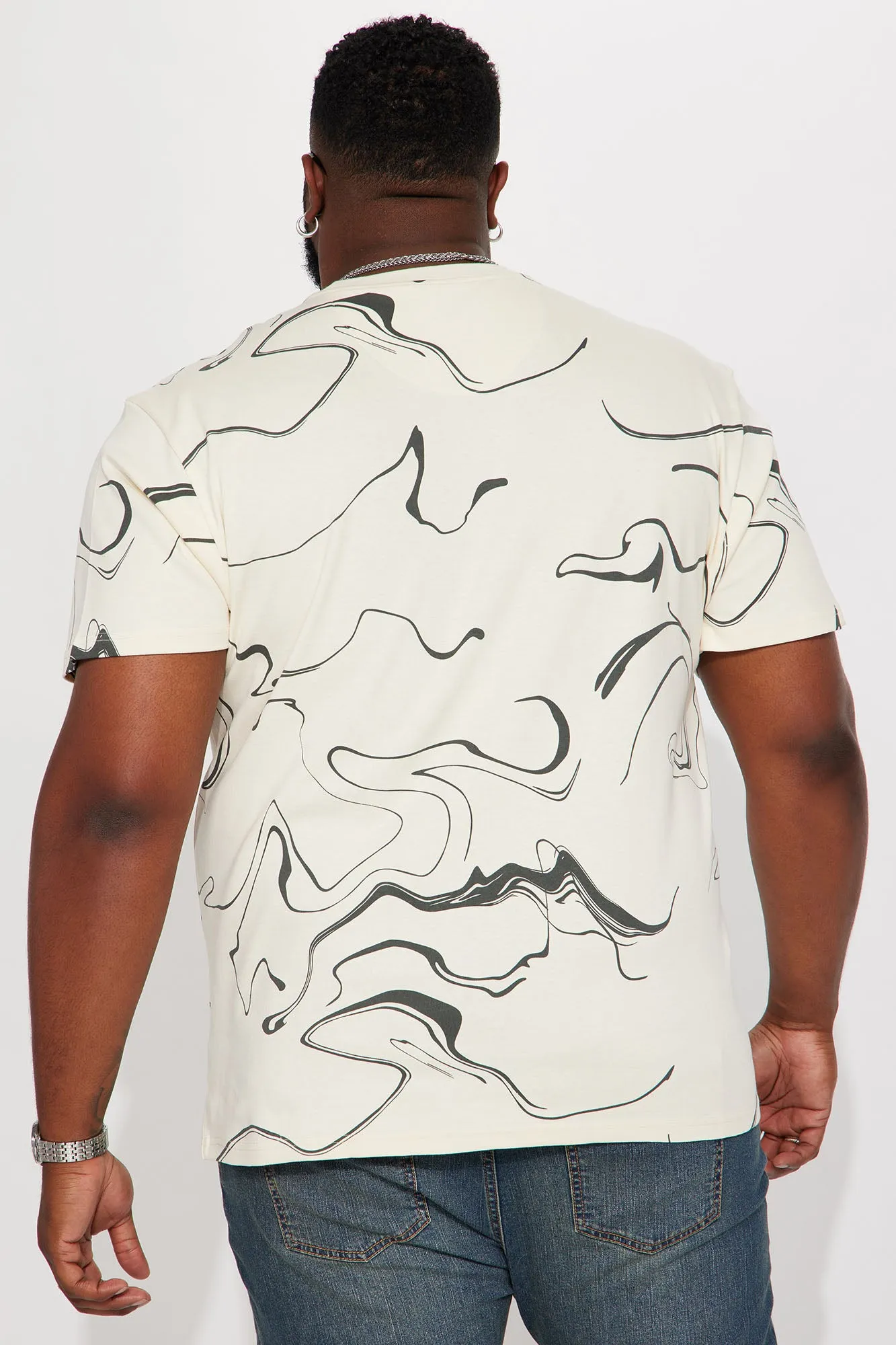 All the Marbles Short Sleeve Tee - Cream/combo