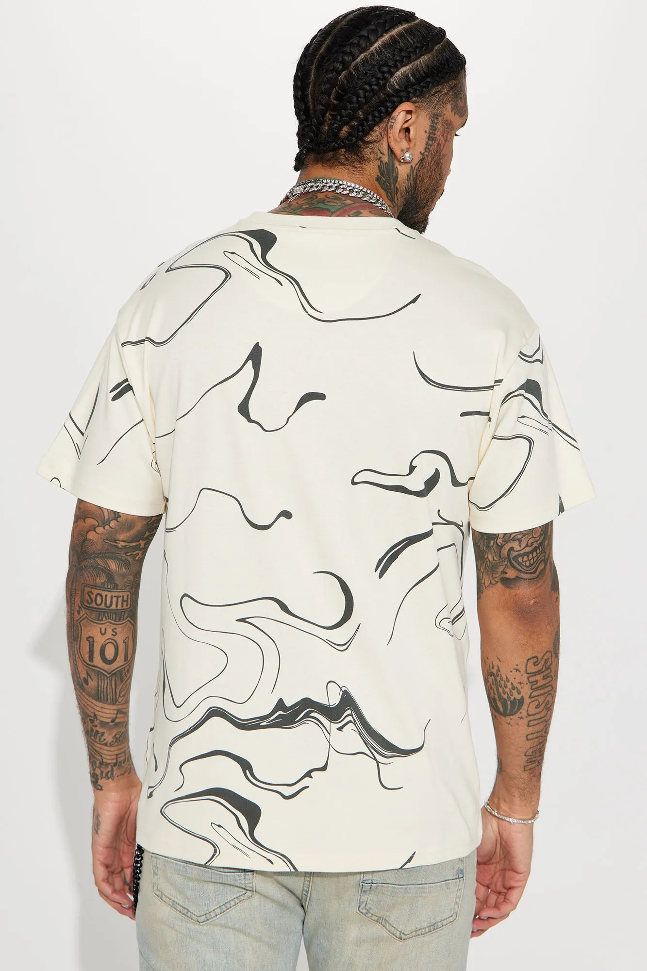 All the Marbles Short Sleeve Tee - Cream/combo