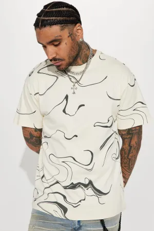 All the Marbles Short Sleeve Tee - Cream/combo