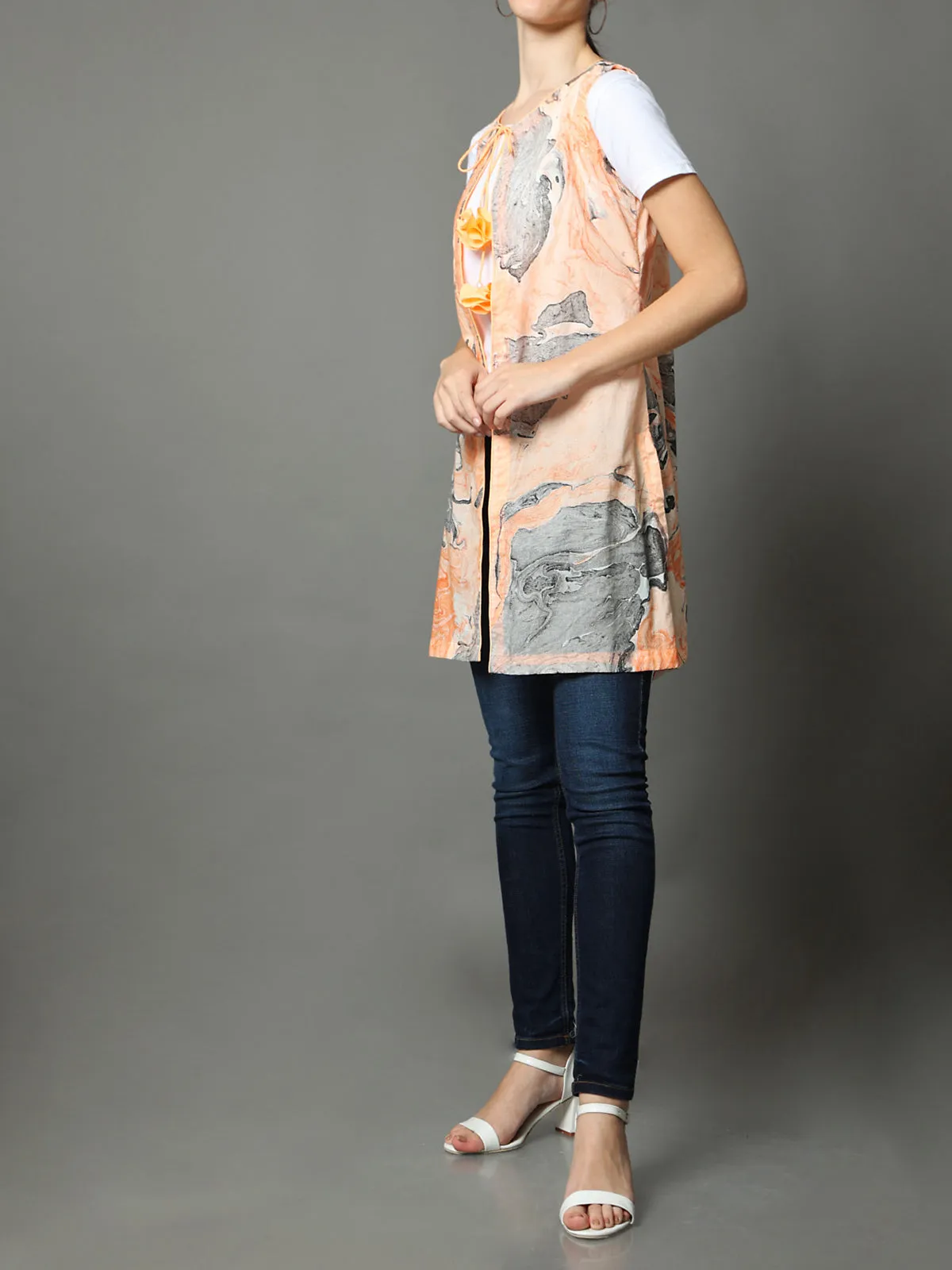 Amber Marble Sleeveless Jacket