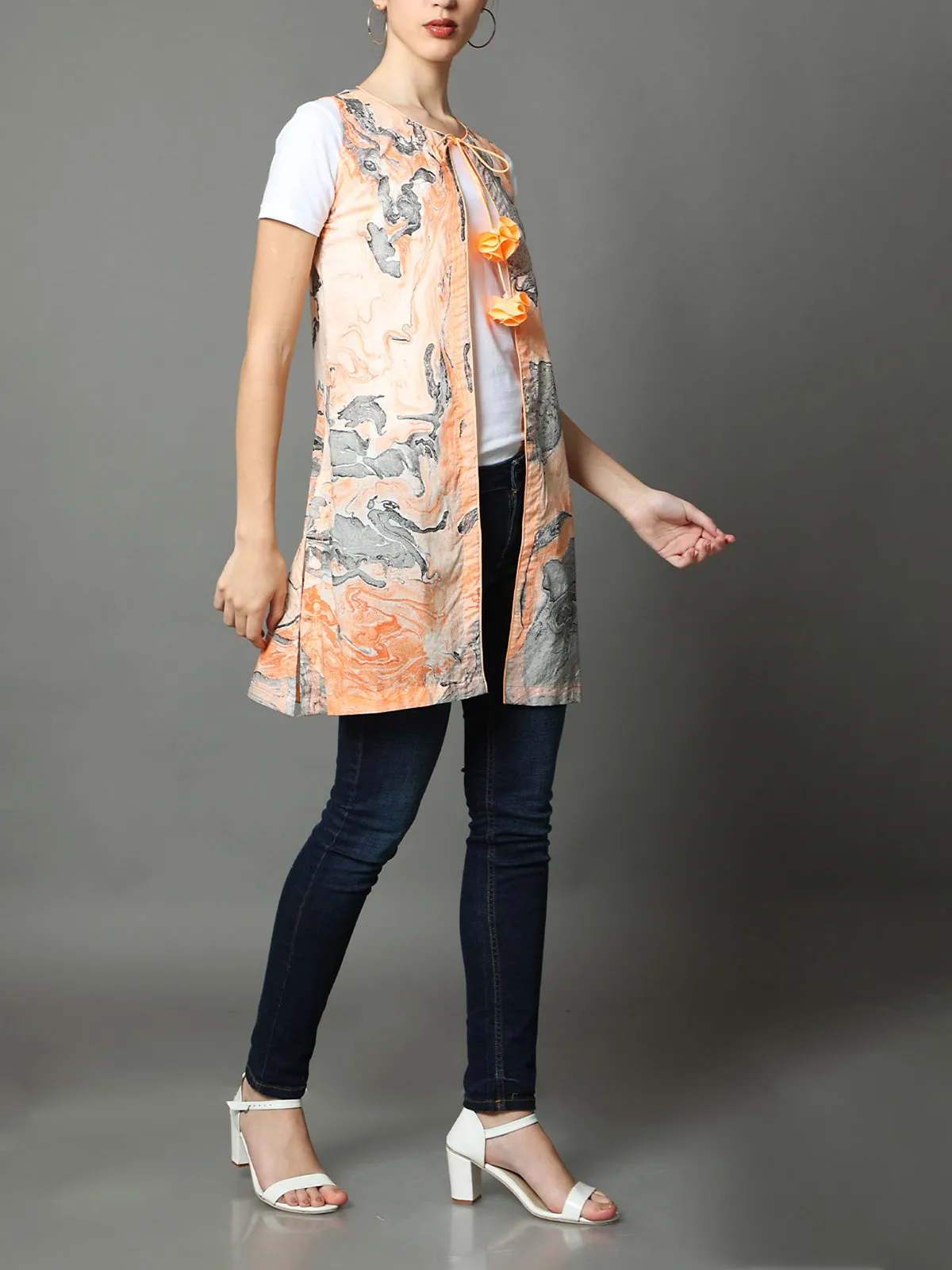Amber Marble Sleeveless Jacket