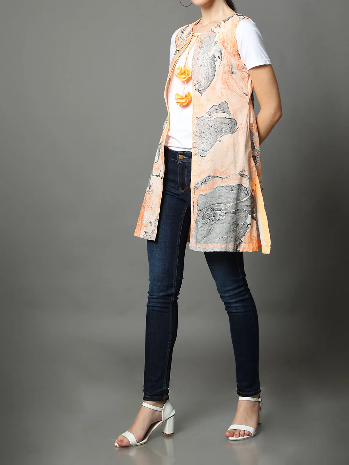 Amber Marble Sleeveless Jacket