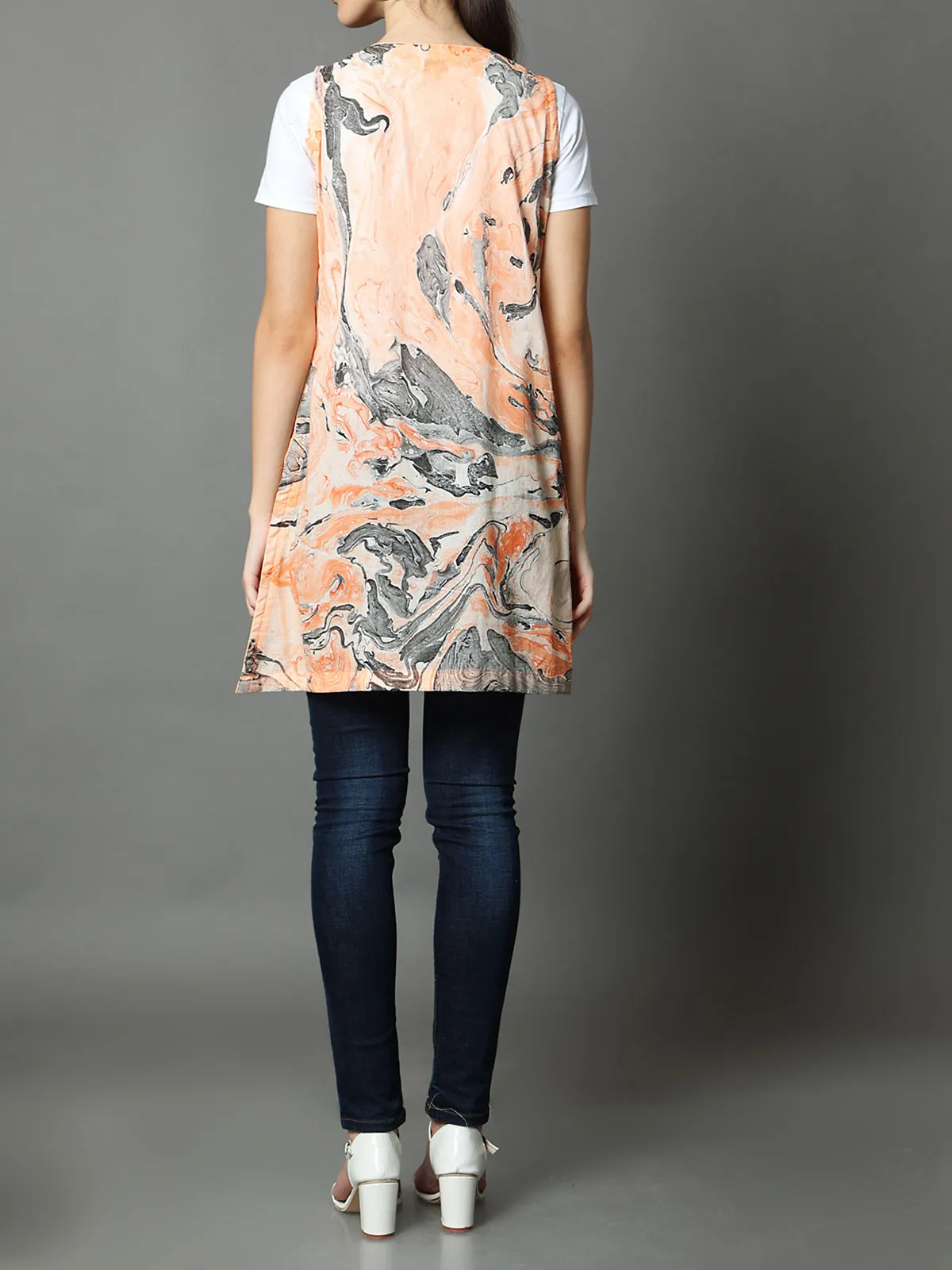 Amber Marble Sleeveless Jacket