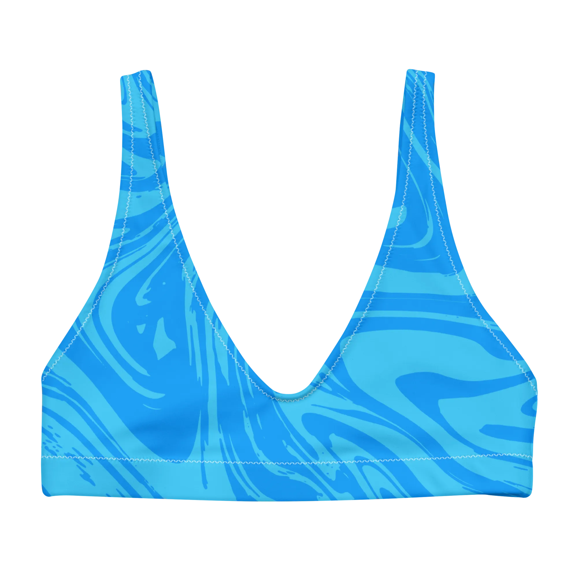 Blue Marble Bikini Top