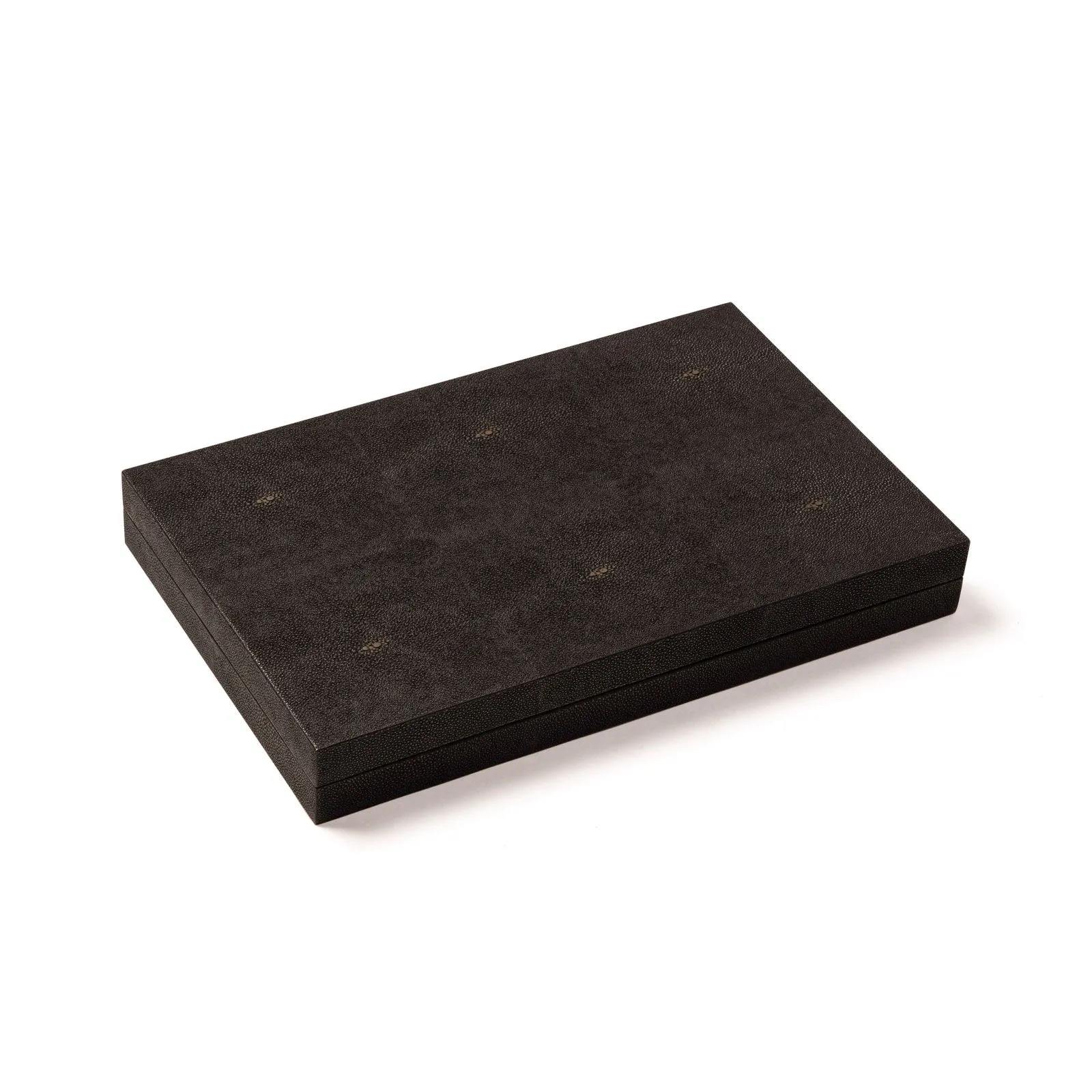 Brown Shagreen Backgammonn Set