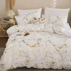 Brushed Marble Duvet Cover Set