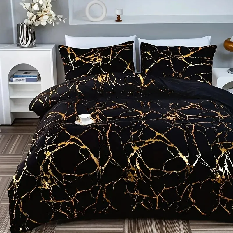 Brushed Marble Duvet Cover Set