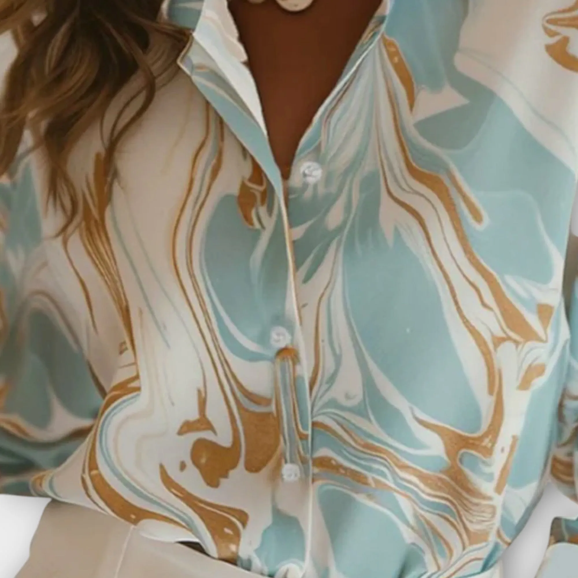 Celeste Marble Print Blouse