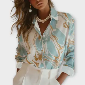 Celeste Marble Print Blouse