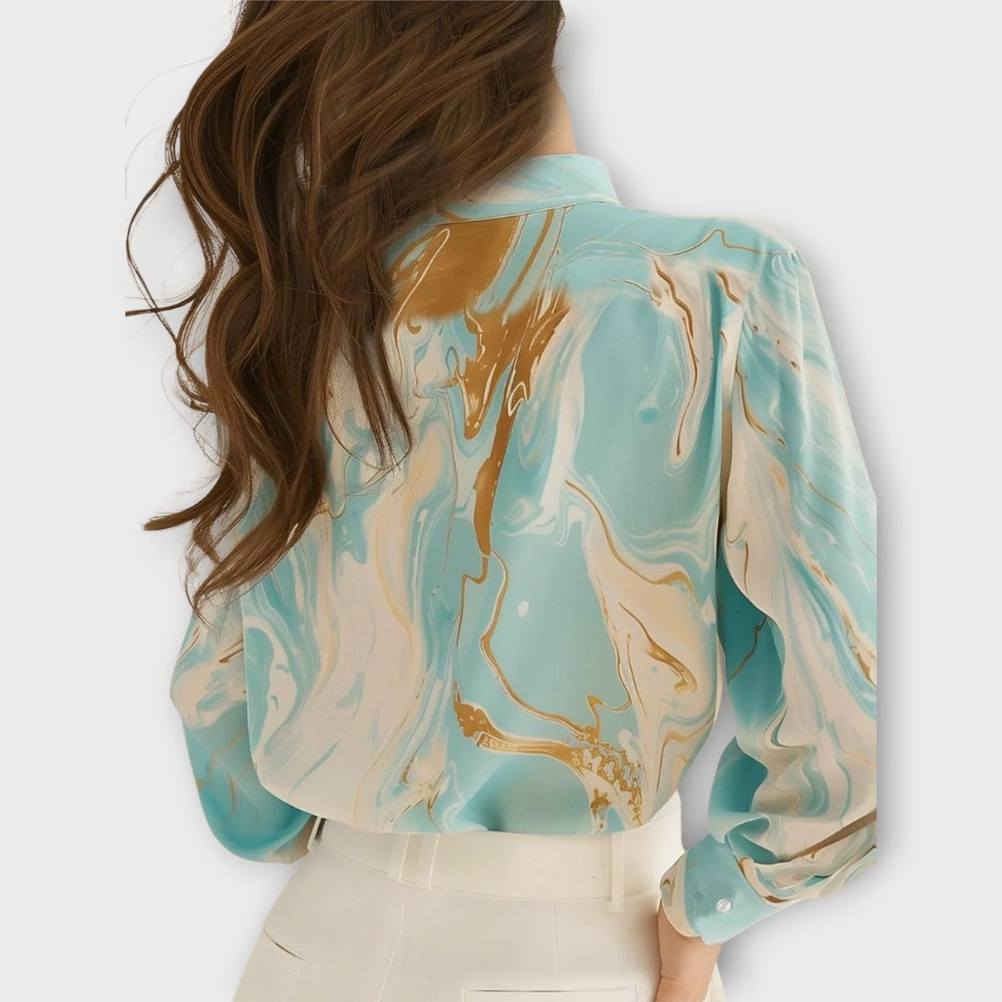Celeste Marble Print Blouse