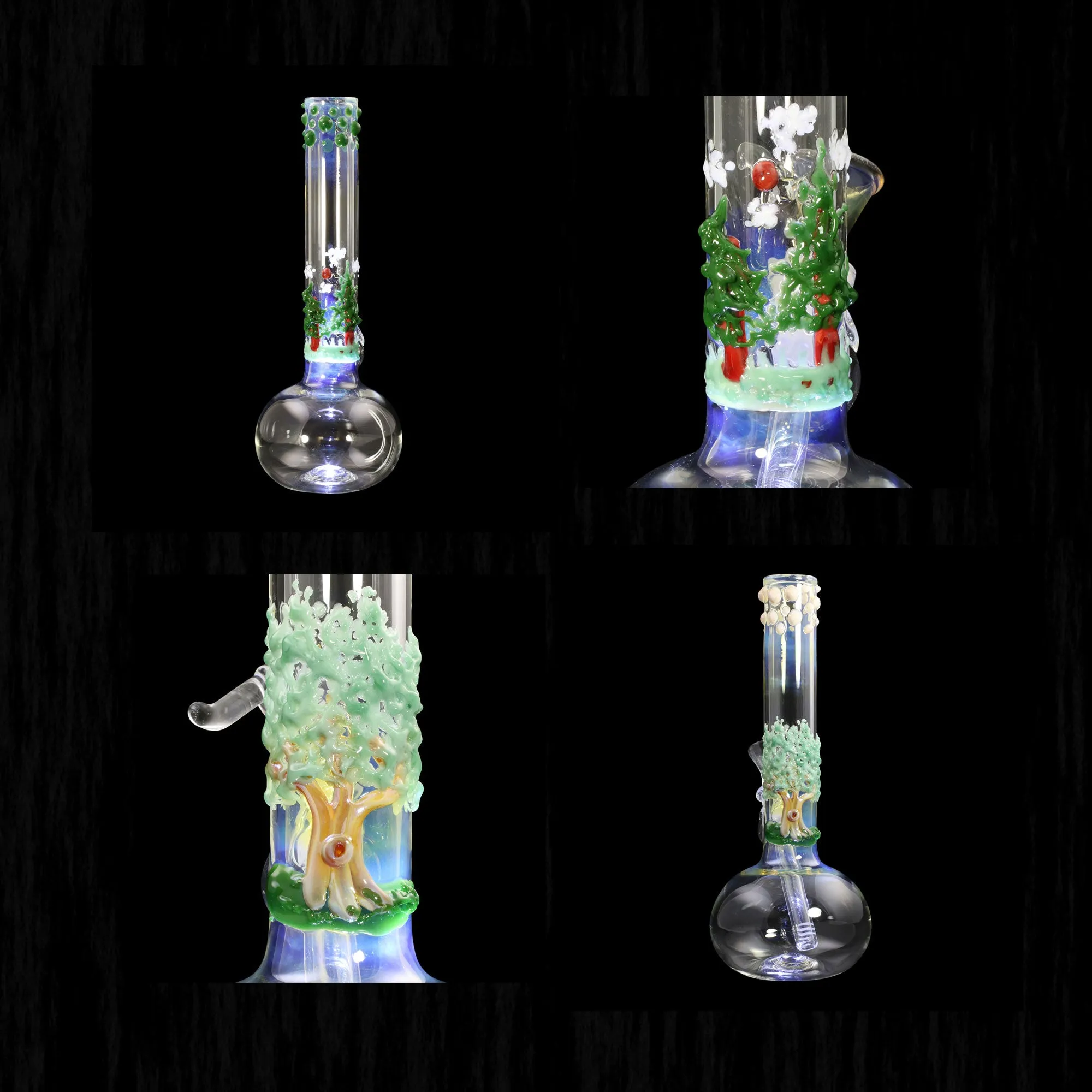 Chameleon Glass Europa Series Fumed Bong - Trees