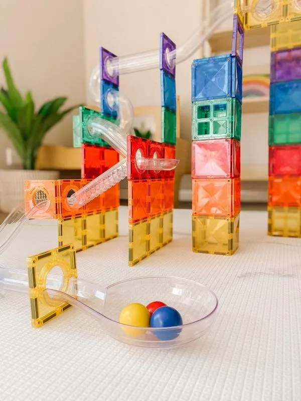 Connetix - Ball Run Pack - Rainbow - 92 Piece