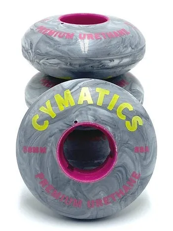 CYMATICS - 58mm/92a Black/White Marble Aggressive Inline Skate Wheels