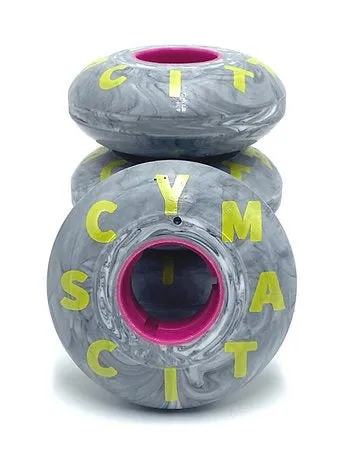 CYMATICS - 58mm/92a Black/White Marble Aggressive Inline Skate Wheels