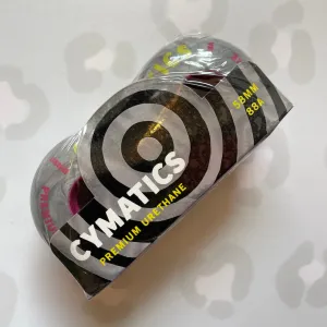 CYMATICS - 58mm/92a Black/White Marble Aggressive Inline Skate Wheels