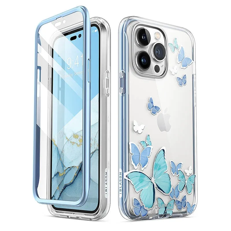 Full-Body Glitter Marble Bumper Case with Built-in Screen Protector Iphone