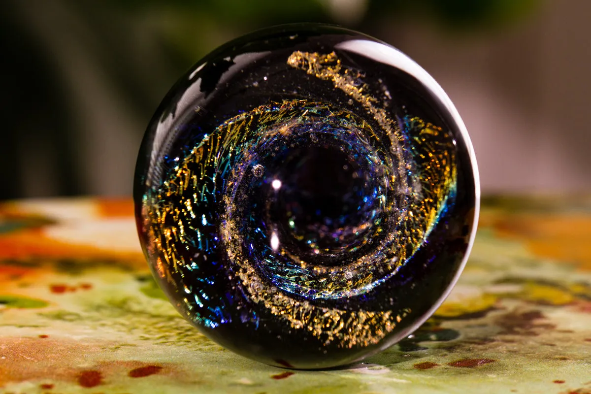 Glass Vortex Marble with Ashes