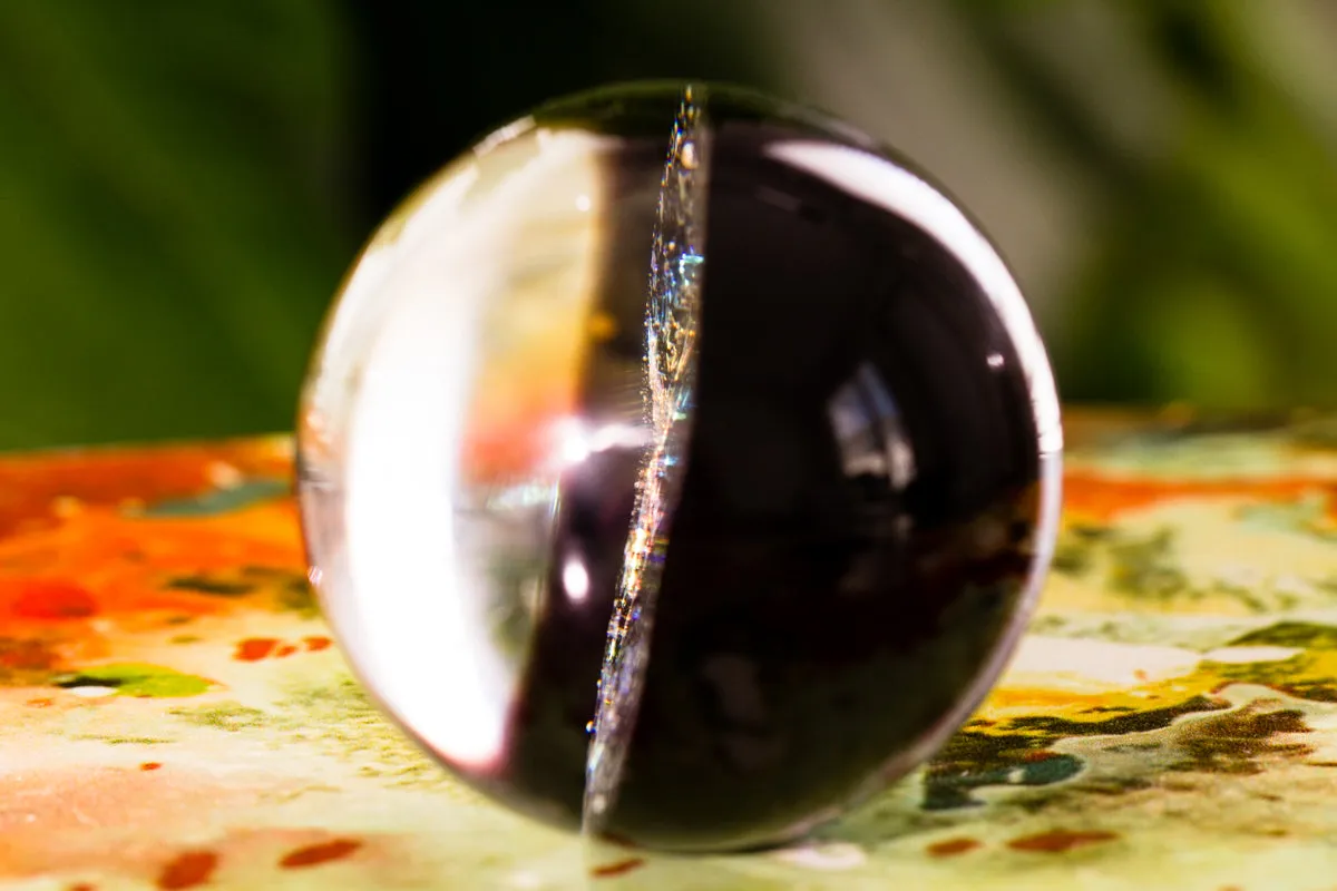 Glass Vortex Marble with Ashes