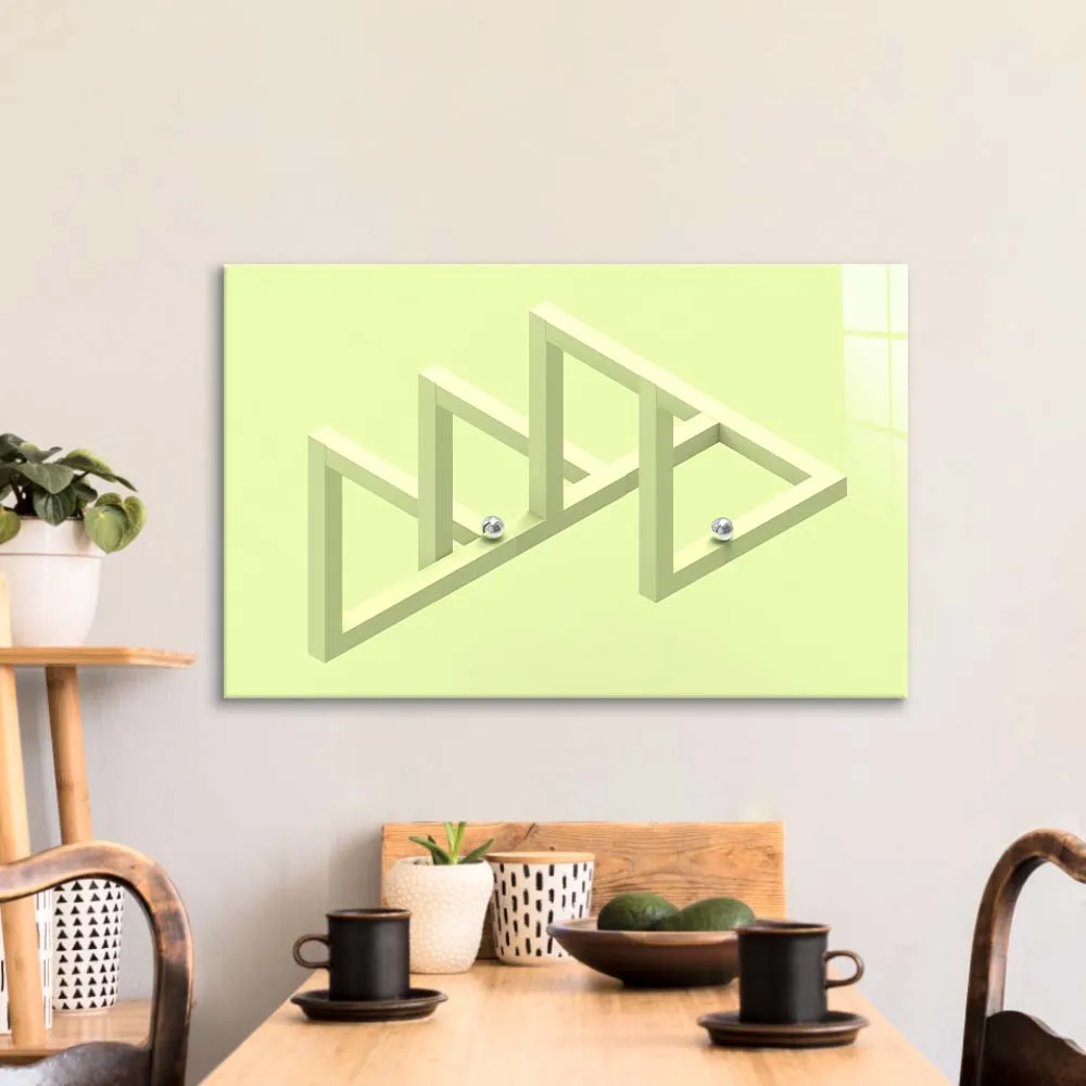 Impossible Geometry Glass Wall Art