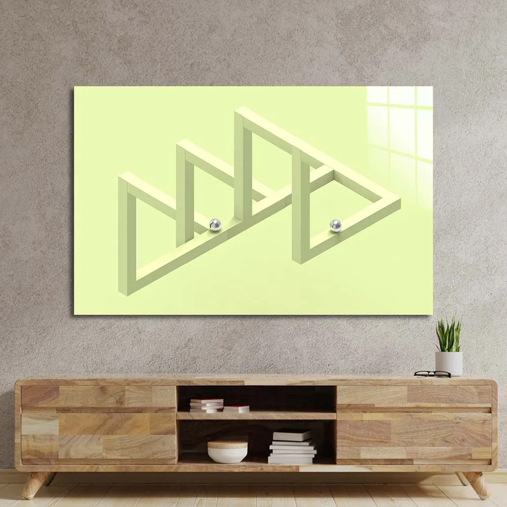 Impossible Geometry Glass Wall Art