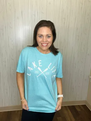 Lake Life Tee in Caribbean Blue Marble