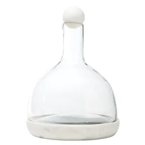 Marble   Glass Wine Carafe (White)