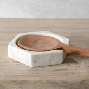 Marble Hexagon Spoon Rest