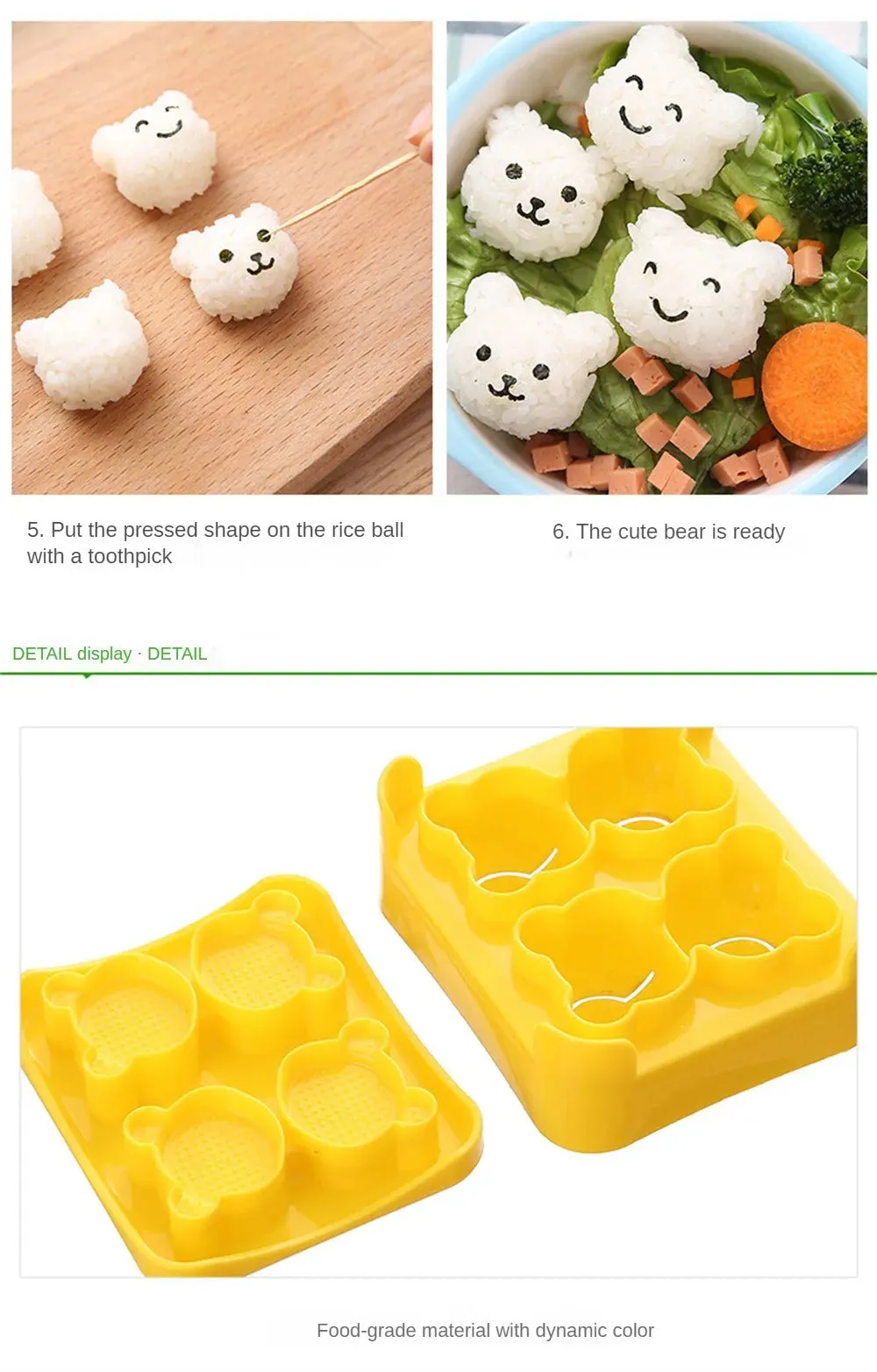 Mini Bento Sushi Rice DIY Mold