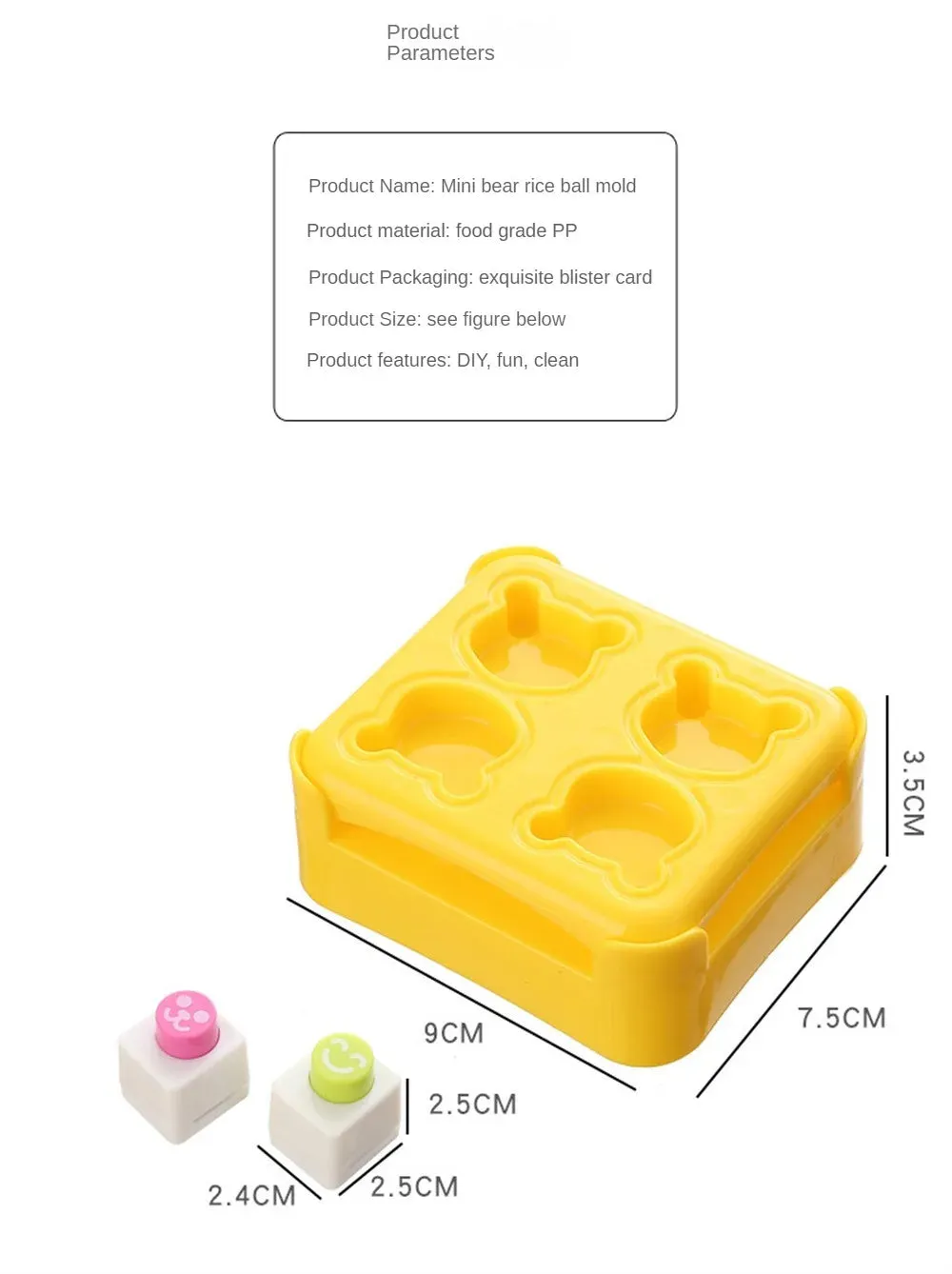 Mini Bento Sushi Rice DIY Mold