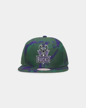 Mitchell & Ness Milwaukee Bucks 'Down For All' Original Fit Snapback Green