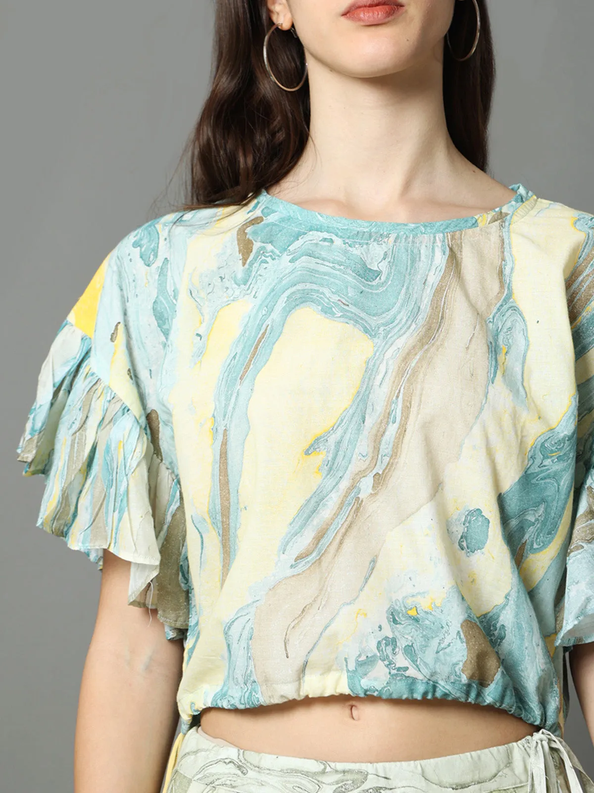 Moana Marble Frill Top