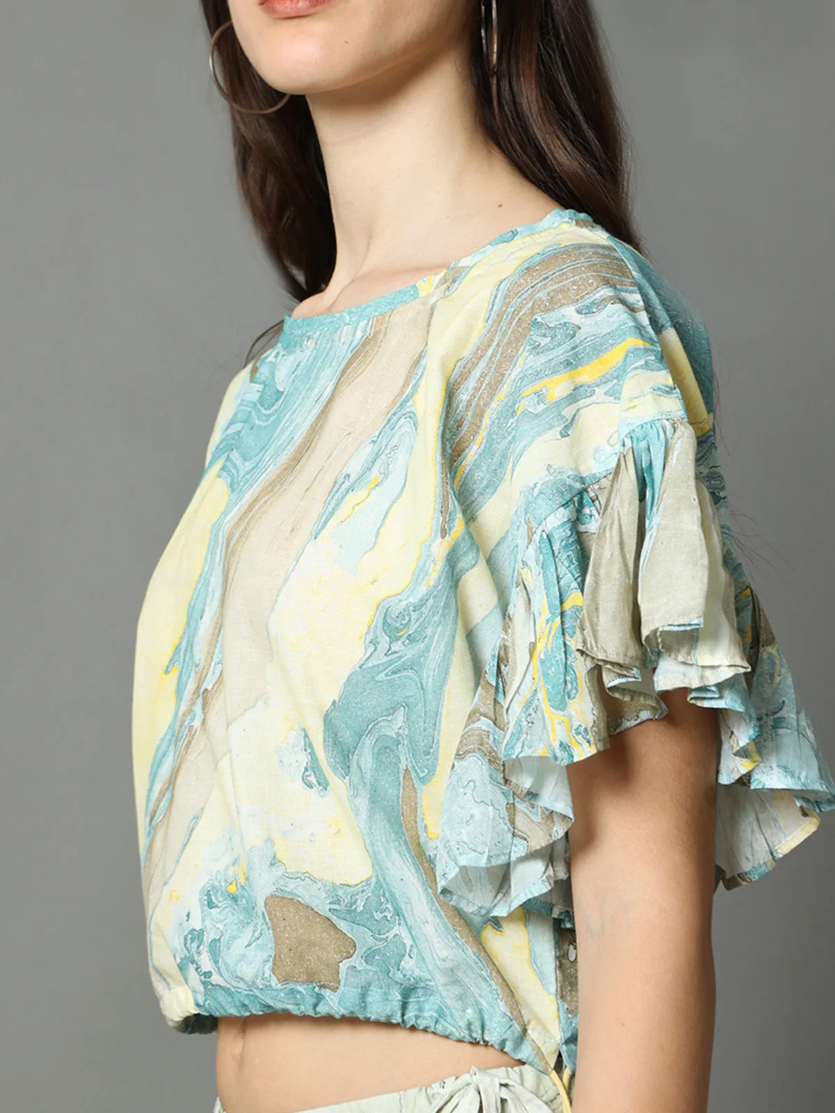 Moana Marble Frill Top