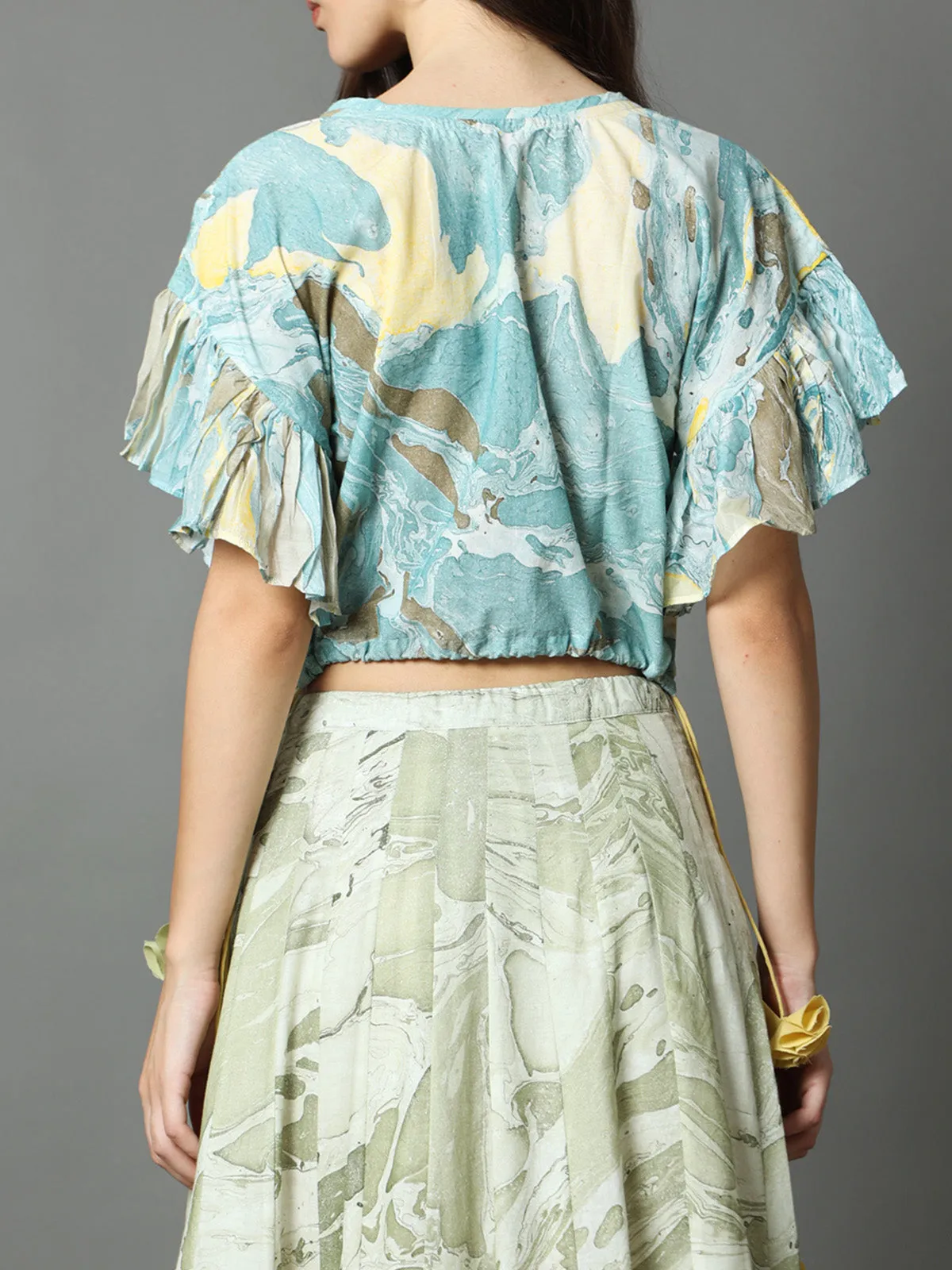 Moana Marble Frill Top