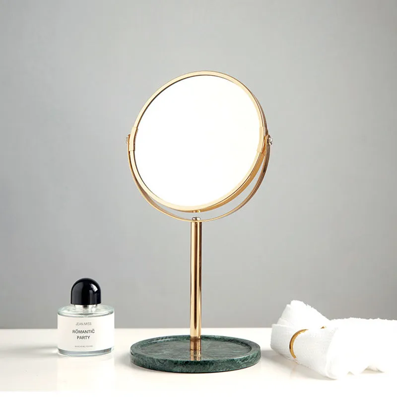 Natural Marble 360 Rotating Makeup Vanity Mirror