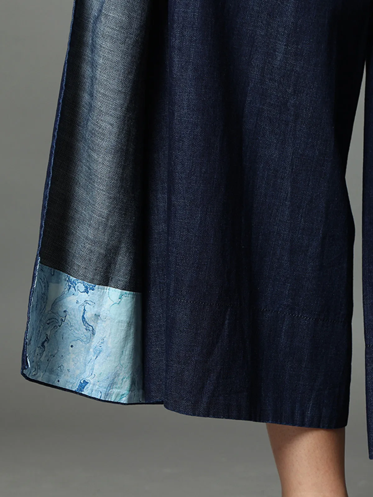 Oceane Marble Denim Wrap Pant