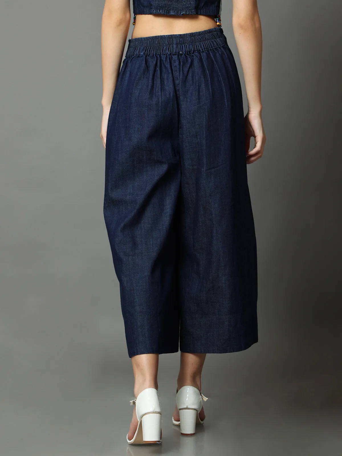 Oceane Marble Denim Wrap Pant