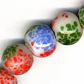 Peking glass crumb beads. 12mm round. Pkg of 5. b11-mi-0073(e)