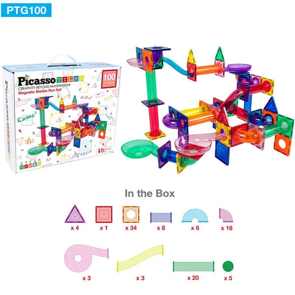 Picasso Tiles Magnetic Marble Run Set