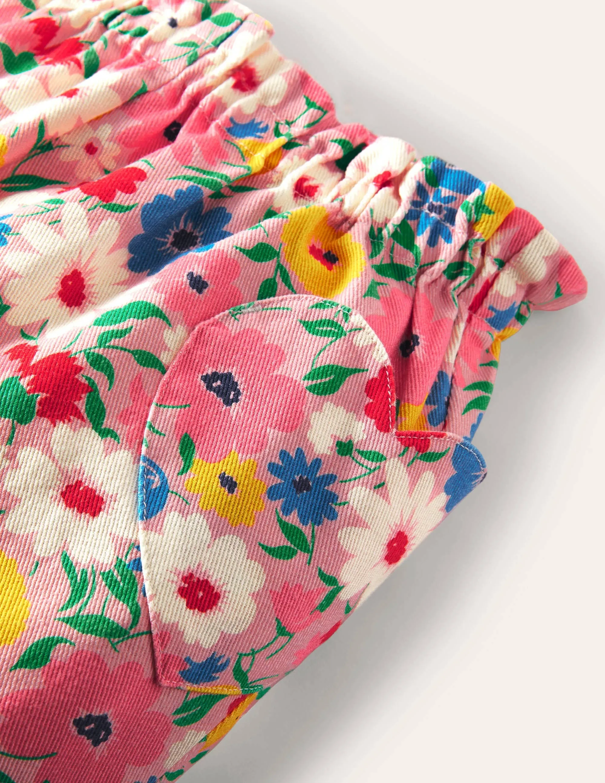 Pull-on Trousers-Boto Pink Painterly Floral