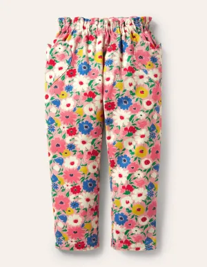 Pull-on Trousers-Boto Pink Painterly Floral