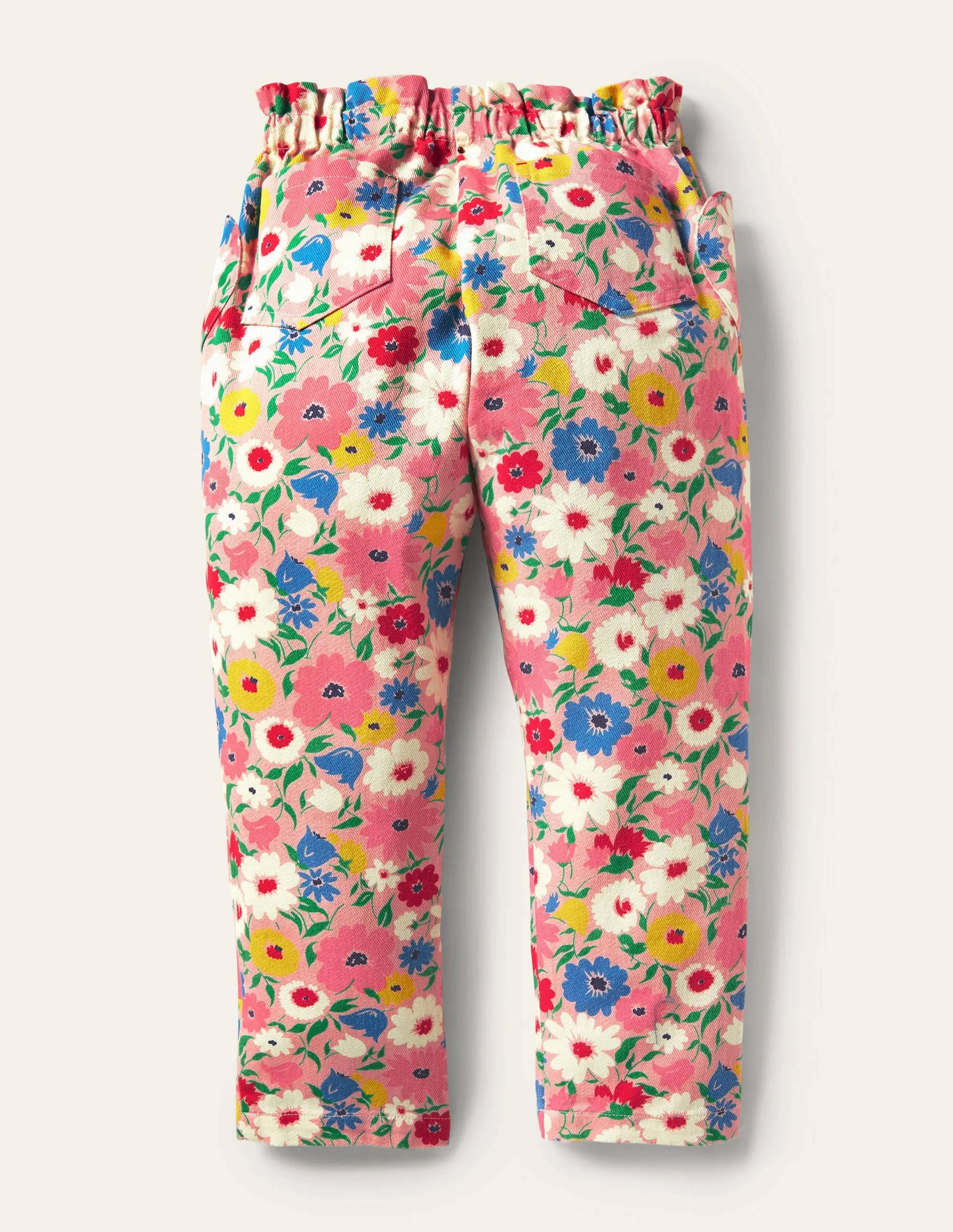 Pull-on Trousers-Boto Pink Painterly Floral