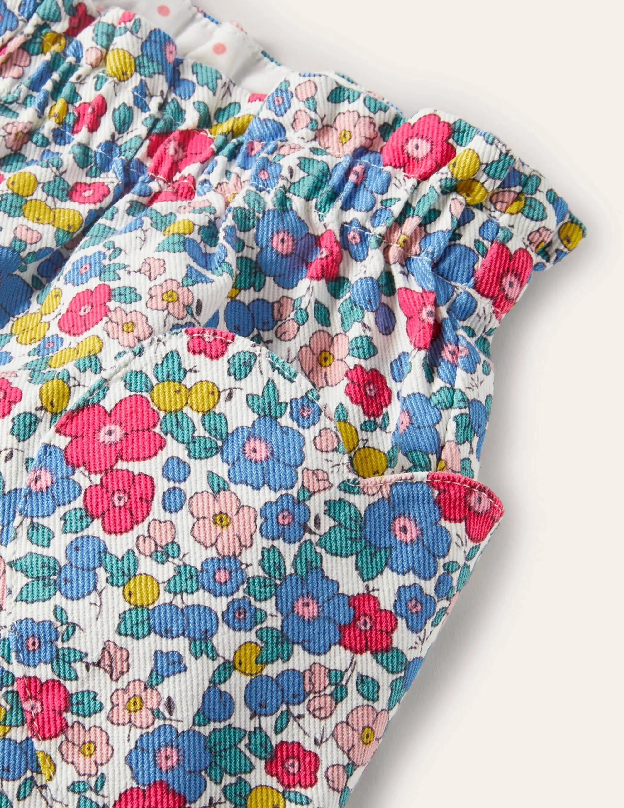 Pull-on Trousers-Multi Apple Blossom Floral