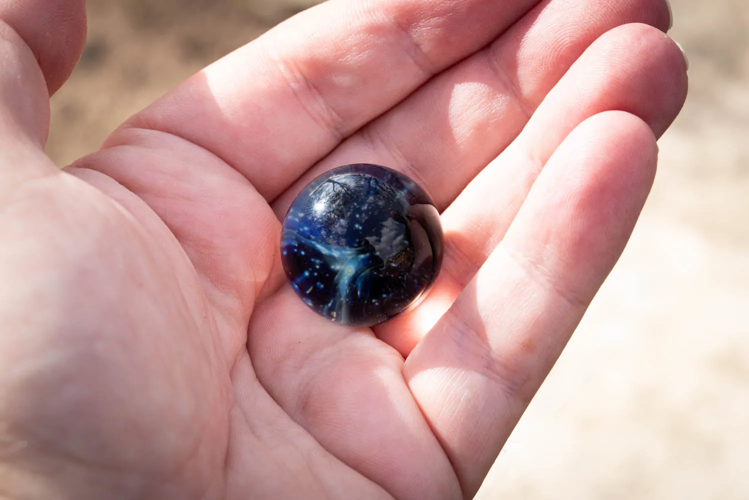 Space Marble with Cremains