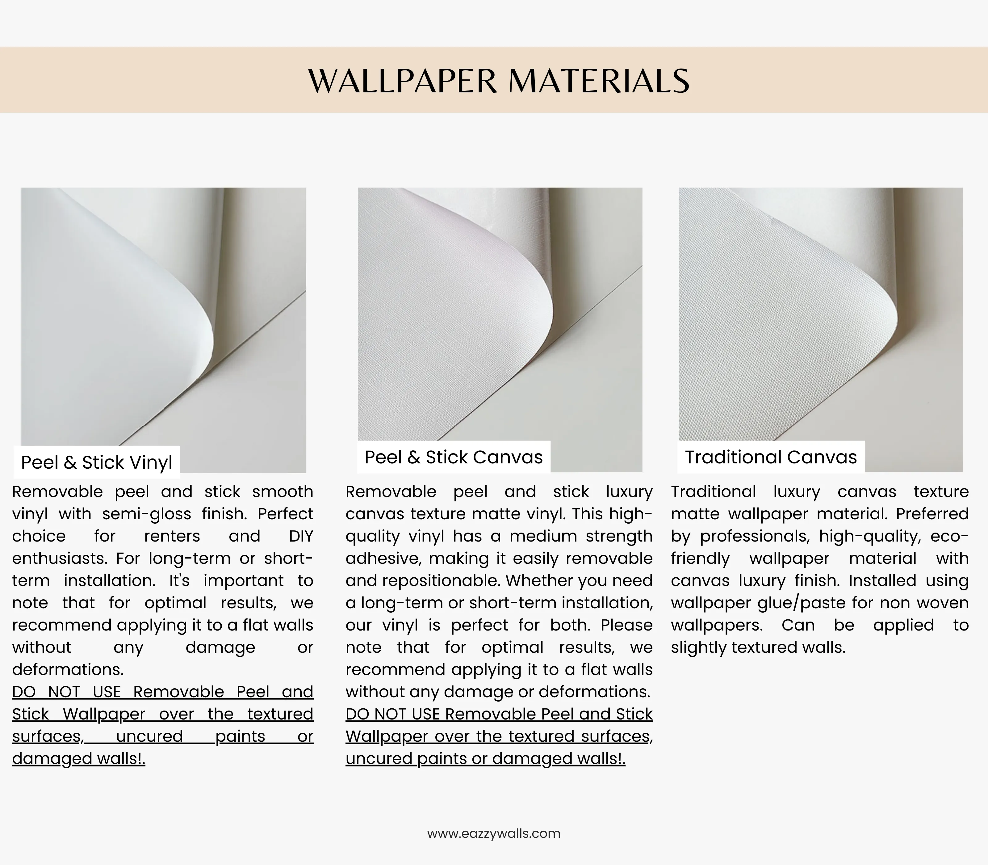 White Marble Wallpaper Mural with Swirls of cream, Taupe, and Peach