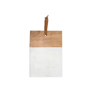 White Marble Wood Square Cutting Board